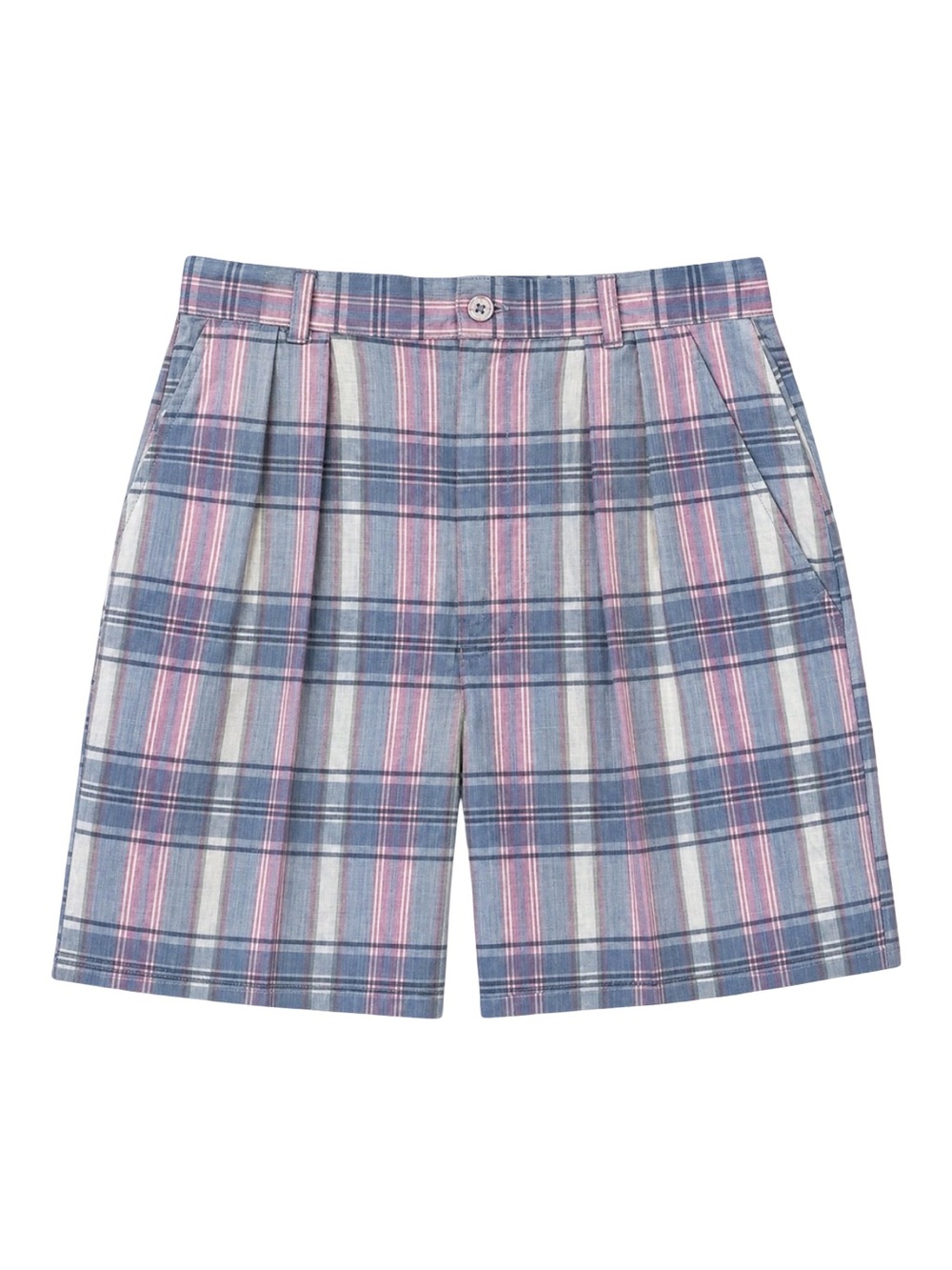 Vintage Best American Plaid Pleated Shorts Womens Size 10 Madras High Rise 90s